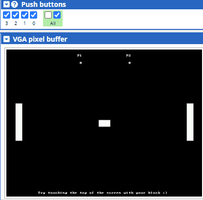 GIF of the Pong game in action